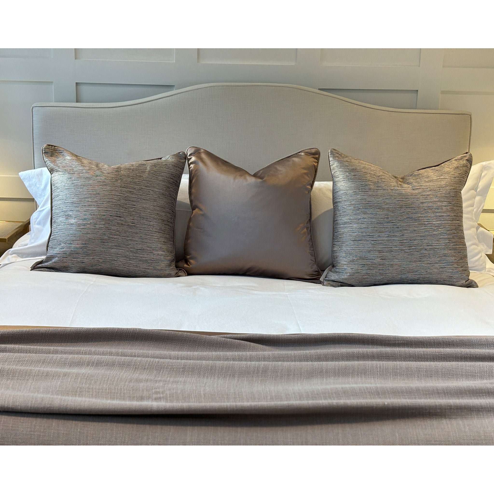 Luxury Satin Fabric Bed Cushion